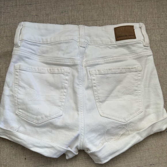 American Eagle Outfitters White Jean Shorts size 0 - Picture 2 of 4